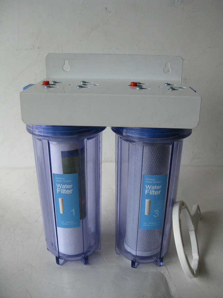 现货中胖双级净水器家用前置净水器阻垢器微滤型