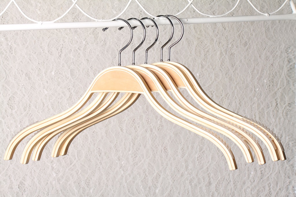 夹板裤夹实木衣架 原木色木头衣架 层木衣架裤架 国内热卖普通款图片