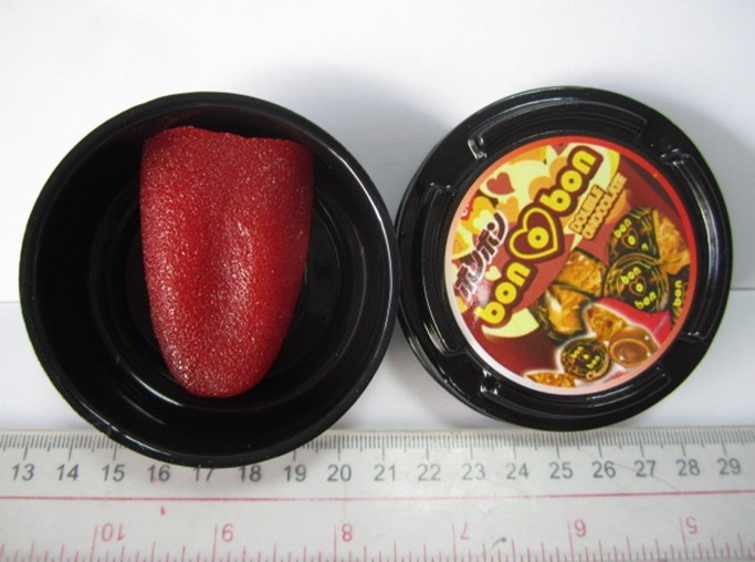 万圣节小礼物 赠品仿真断舌 整人整蛊恶搞玩具 软胶舌头 粘性舌头