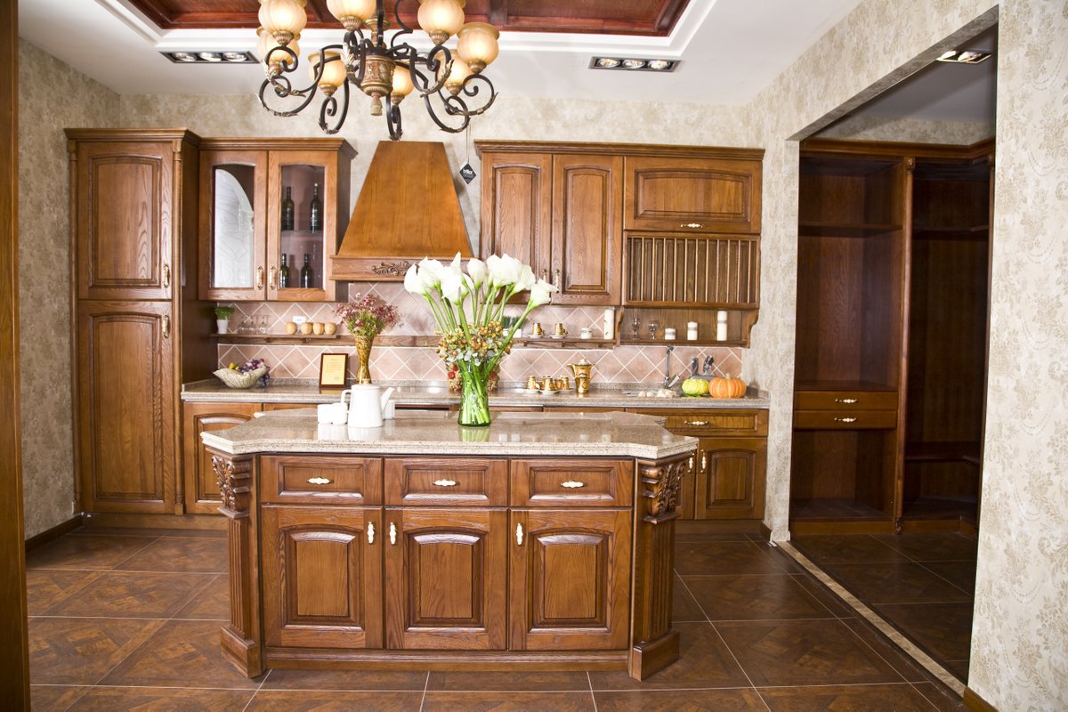 为居 唯美古典风格实木橱柜,批发定做,厂家直销