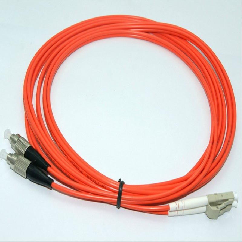 100%厂家供应lc-fc/fc-lc多模双芯10米光纤跳线