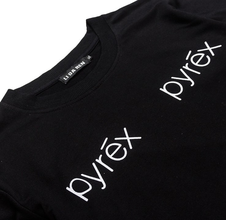 潮牌pyrex 23号印花 休闲纯棉圆领长袖t恤