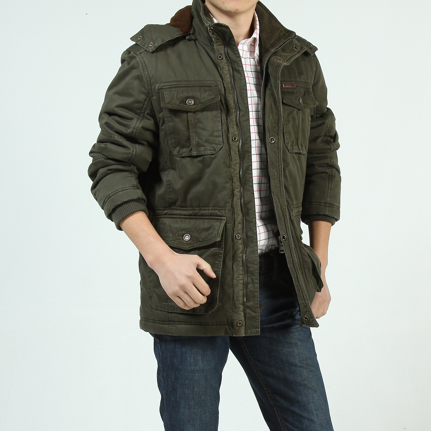 jeep falow棉衣吉普男装冬装外套 带帽户外休闲 男装批发厂家