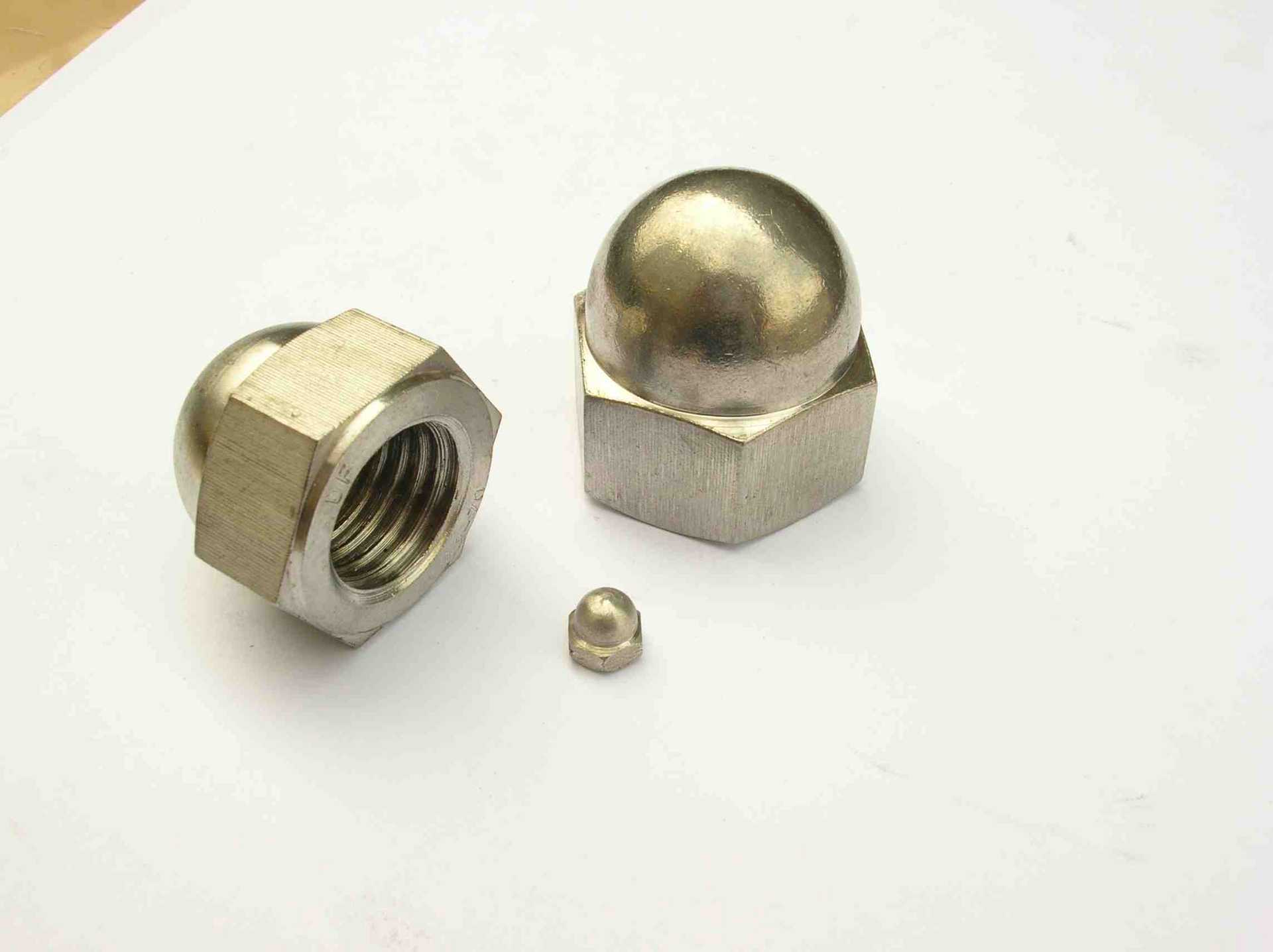 铜质盖形螺母,非标件加工