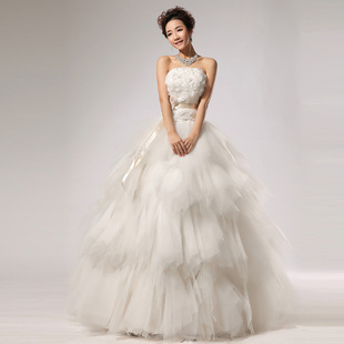 一件代发 2013新款very wang 新款发布褶皱 抹胸时尚婚纱hs268