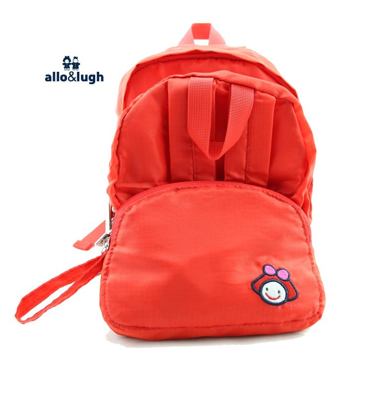 韩国allolugh阿路和如儿童可折叠书包幼儿园双肩背包外贸厂家直销