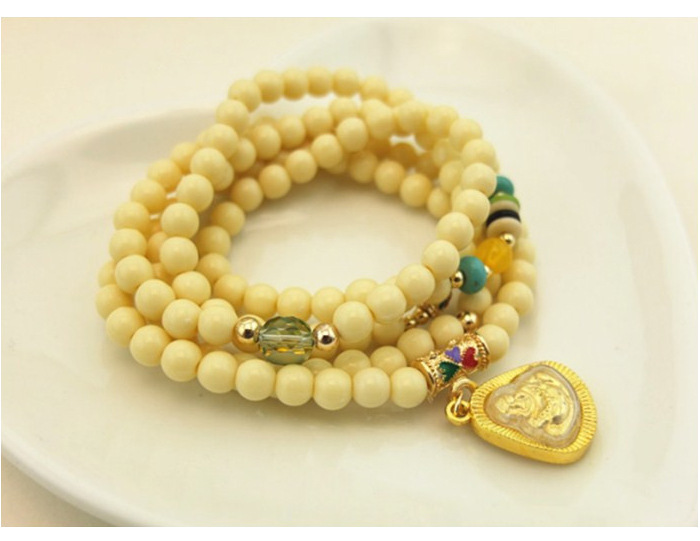 a900315 5圈 泰国佛牌手链 女多层串珠 原石 吉祥物 佛牌手链