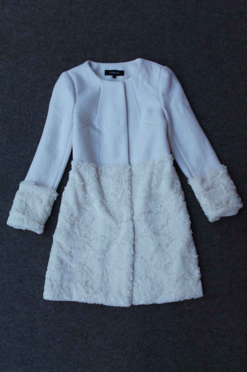 130923-38 dikamni 毛尼兔毛大衣 s m l