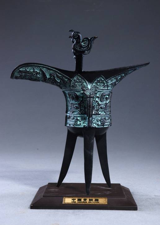 酒爵 青铜器霸王爵 加官进爵 家居古玩摆件 中国风 老外礼品