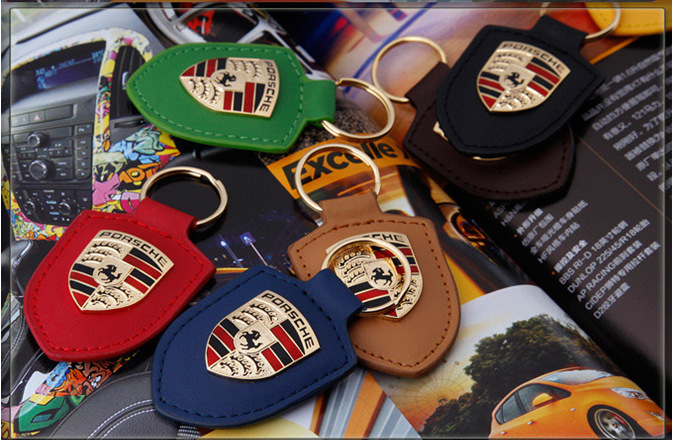 porsche精品 保时捷钥匙扣 保时捷专用纪念品 汽车皮具礼品