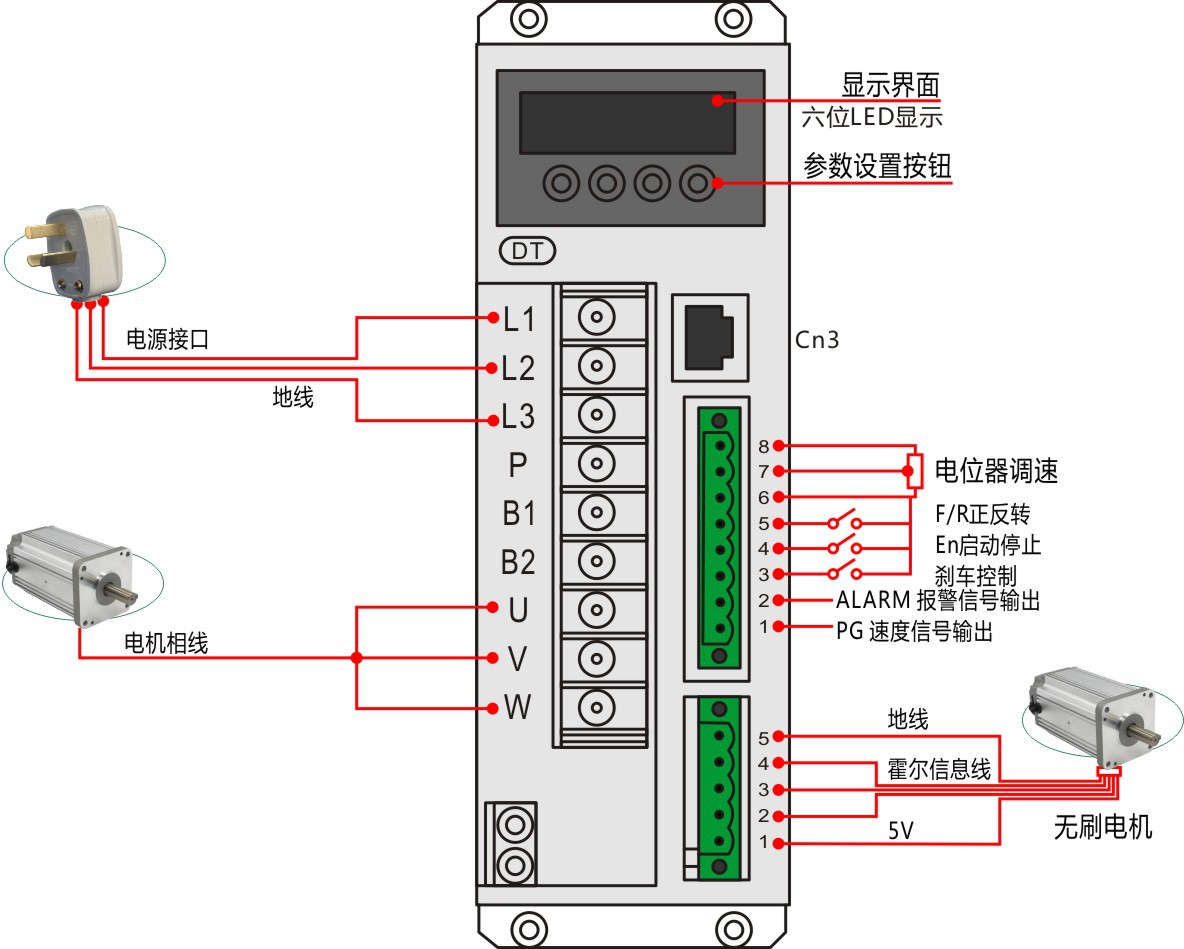 zm-7206大功率高压无刷直流控制器 可驱动1.2kw一下无刷电机