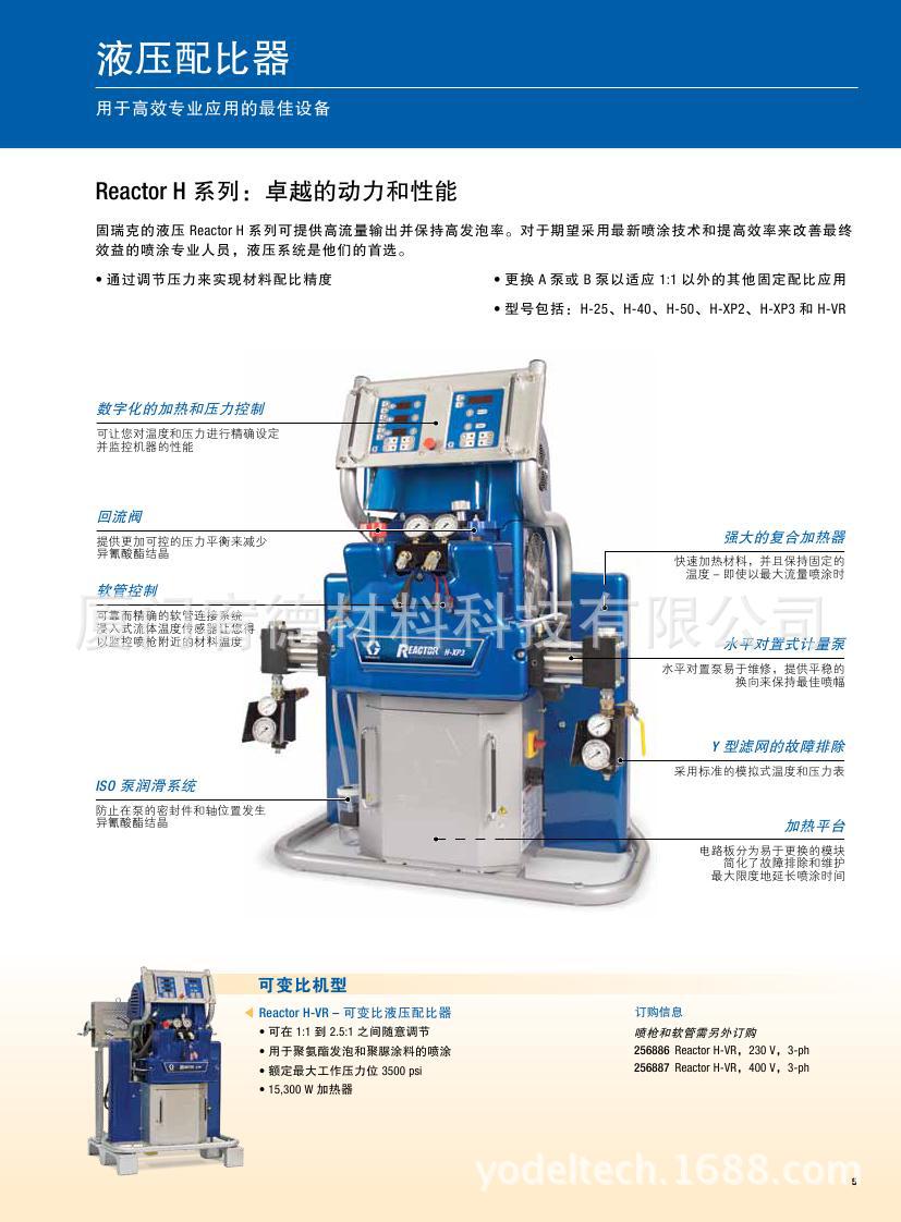 固瑞克 聚脲喷涂设备reator h-xp3 厦门宥德-「泡沫塑料成型机」