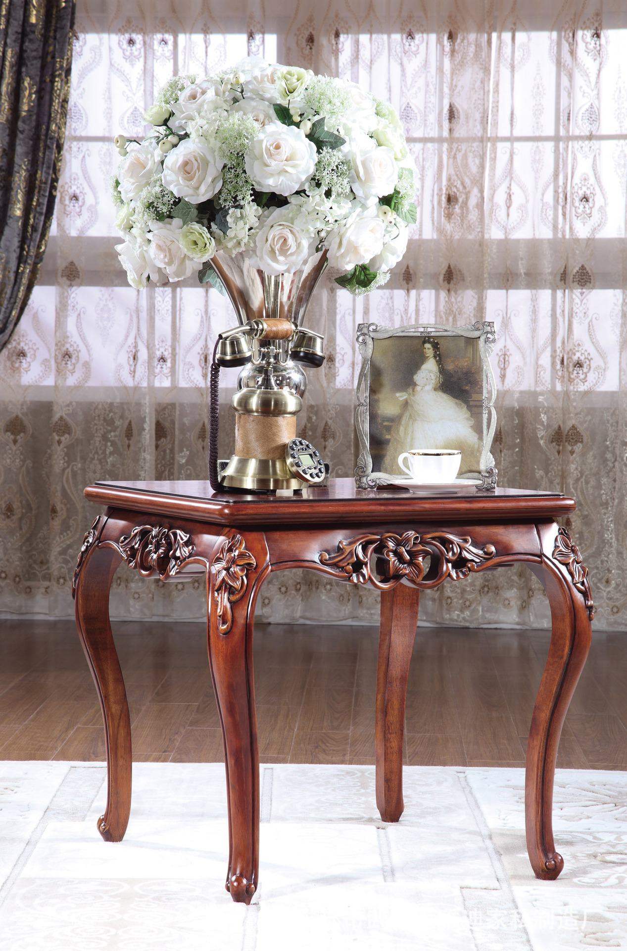 批发供应方茶几 方形欧式高脚雕花茶几/桌类 欧式家具茶几