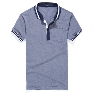 【夏季新品】 蓝狮顿 棉氨纶 印花短袖 翻领polo 男 lyx018