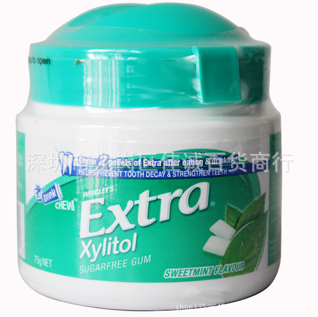 美国进口extra益达口香糖54粒装草莓味75g四种味道