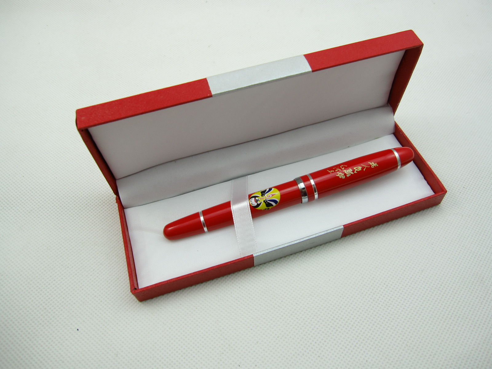 d实力厂家直销古典特色红脸谱烤漆笔黑色签字笔做工精细物美价廉