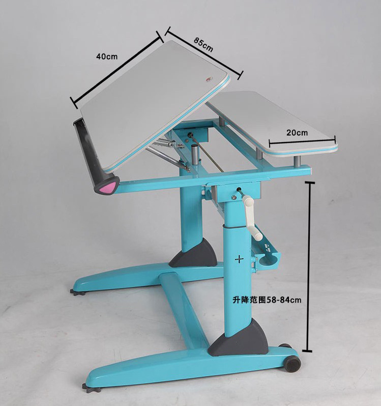 达视矫正姿势手摇迷你儿童书桌小学生学习桌可升降桌无甲醛级新款