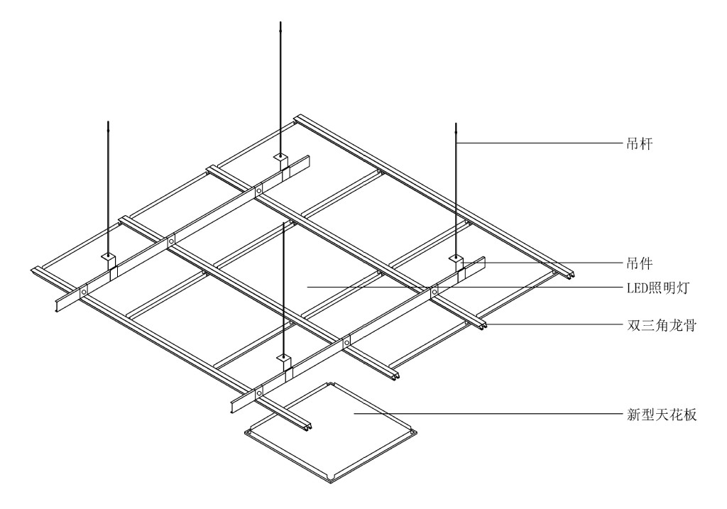 铝塑板吊顶平面图图片