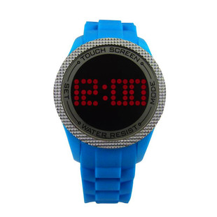 批发订做 魔方时间 塑胶表 led触摸屏手表