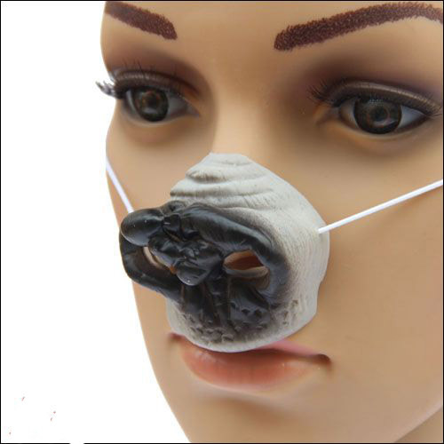 化装舞会用品 动物假鼻子 猪 鸭嘴 鸡狗 熊鼻子 一套 鼻子套装
