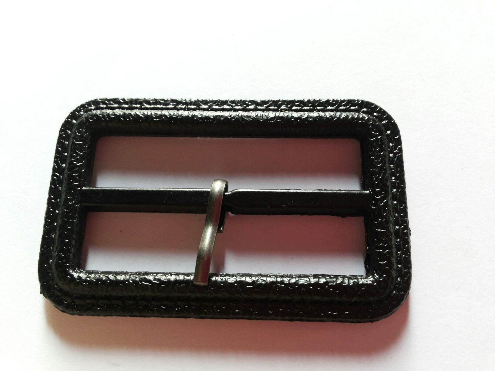 三档扣腰带扣塑料纽扣皮带辅料5cm大仿皮纹花纹三档扣