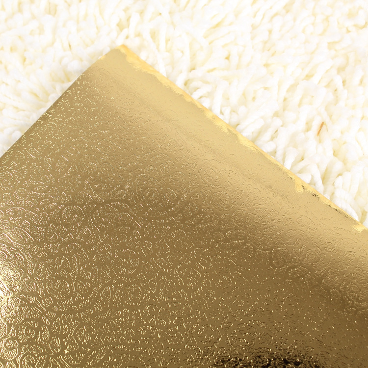 10年厂家供应125克铜板铝箔压纹纸 亮金色梨纹包装纸批发图片_8