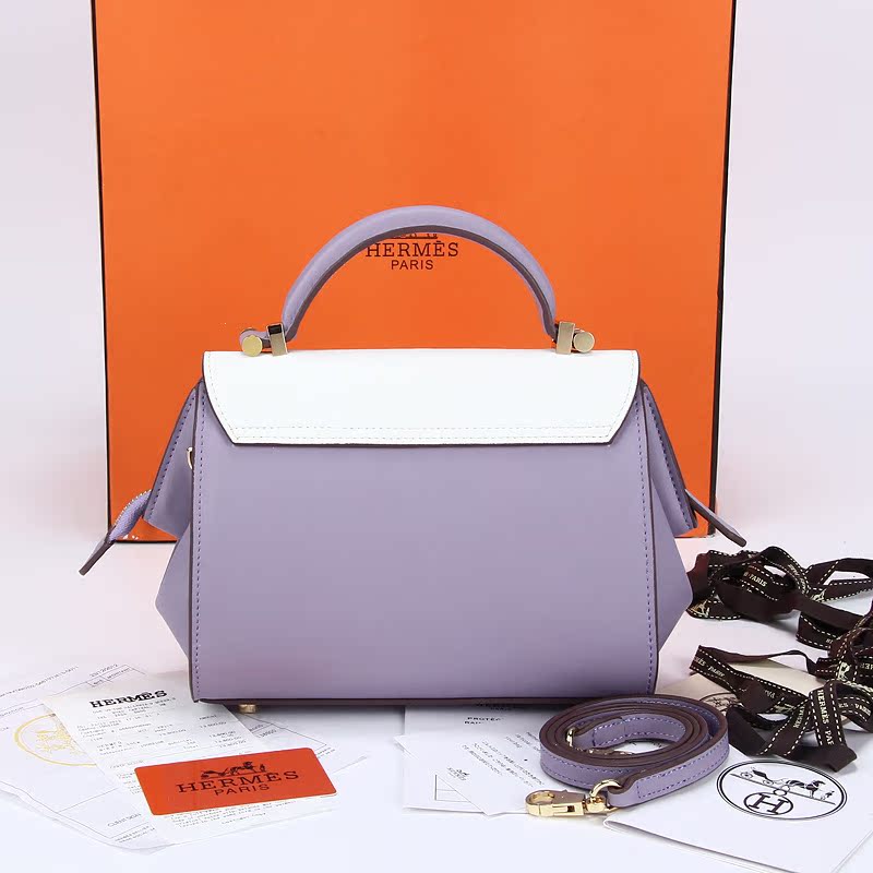 时尚休闲外头层牛皮内里头层羊皮平纹新倒u配色女包8850 专柜品质