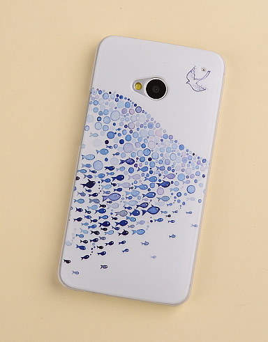 htconem7手机壳水转印加工802手机保护套来图定制厂家直销