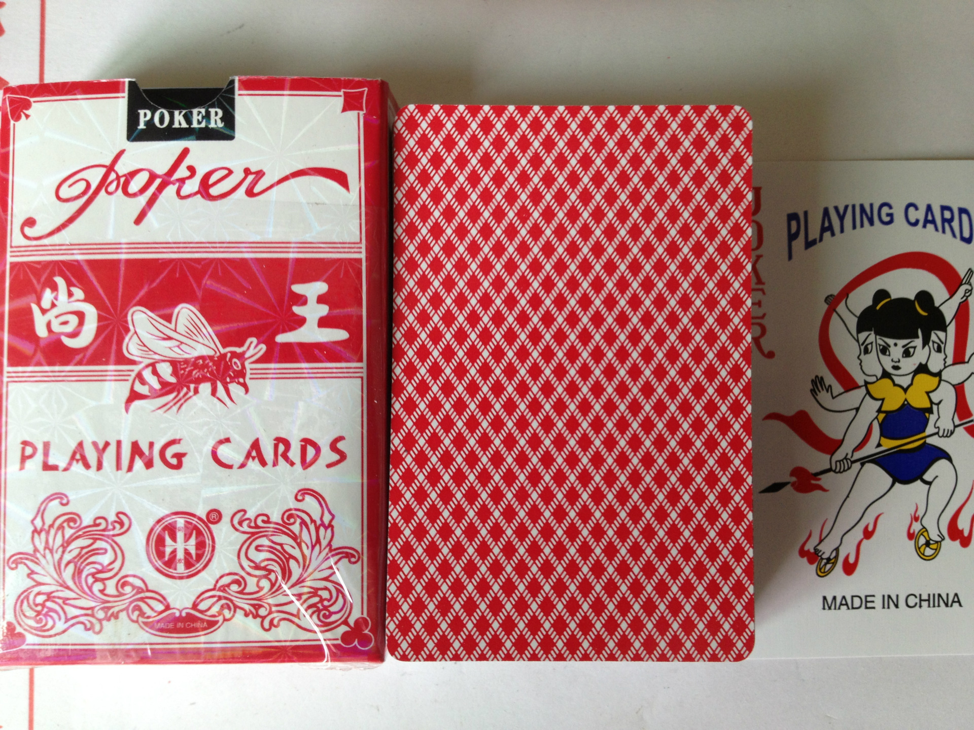 扑克满背尚王3016红格子拉丝高档同欢