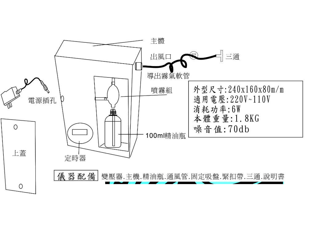 空调用精油喷雾器芳香扩散器精油雾化器香氛机喷香器