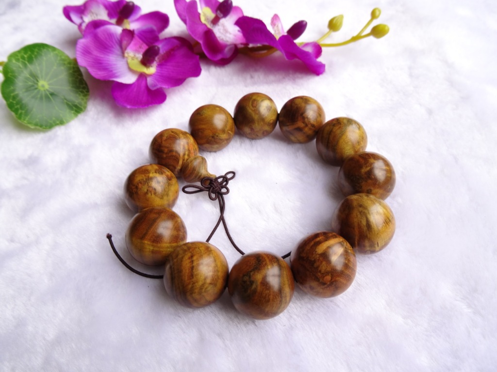 缅甸 金丝柚 佛珠 手串20mm*12颗