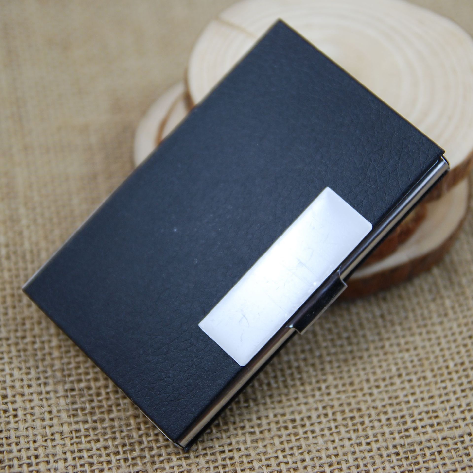 生产批发 名片夹男士商务 不锈钢皮质名片盒超薄款 时尚小巧精致