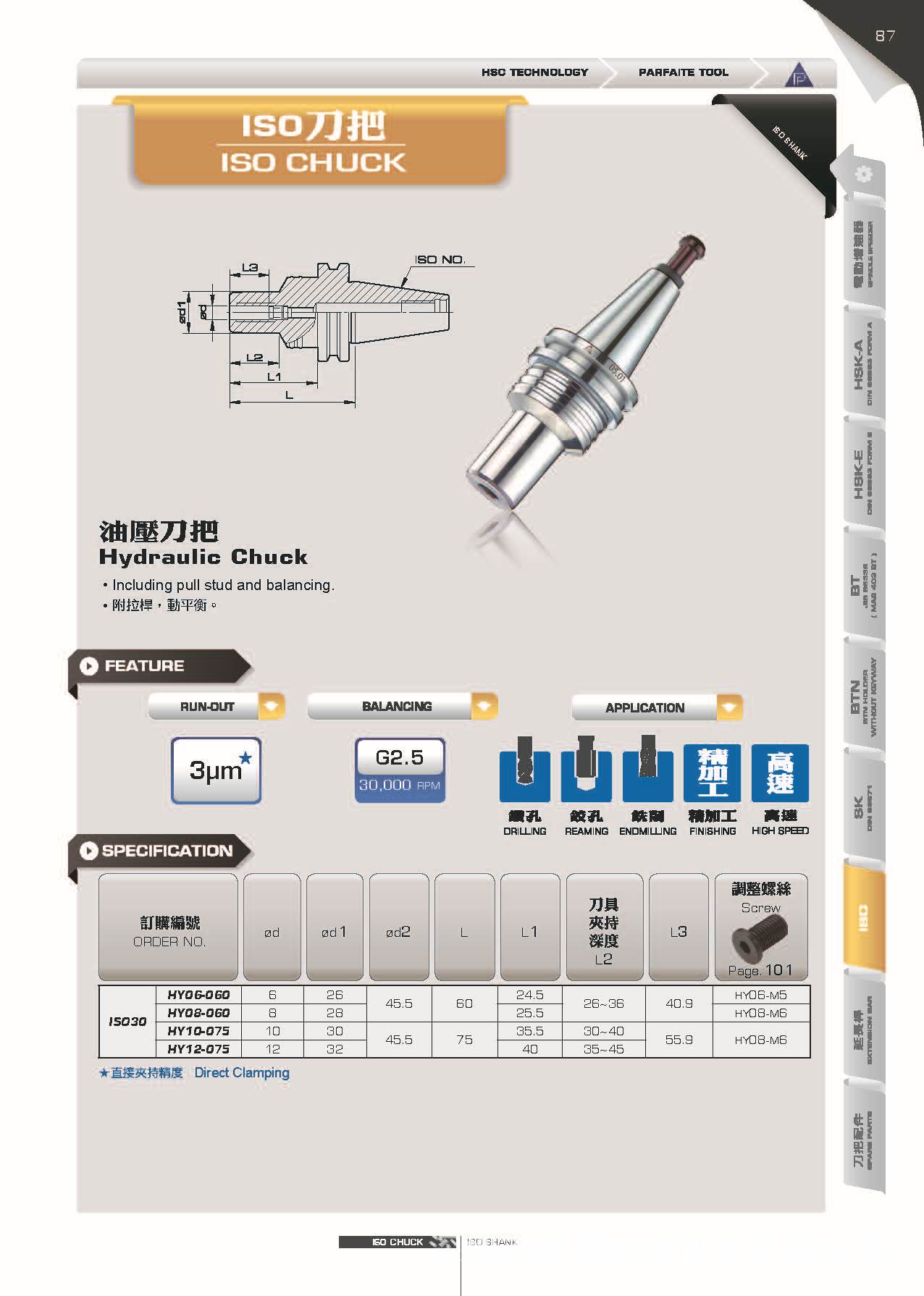 台湾普慧iso20型hy液压高精密刀柄