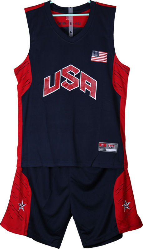 批发新款男美国队usa梦十队球服篮球服篮球衣运动比赛服106三色