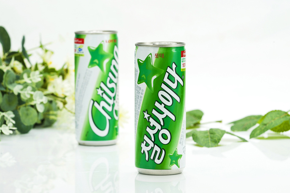 韩国进口饮料 乐天 七星雪碧250ml/*30罐 低糖碳酸饮料