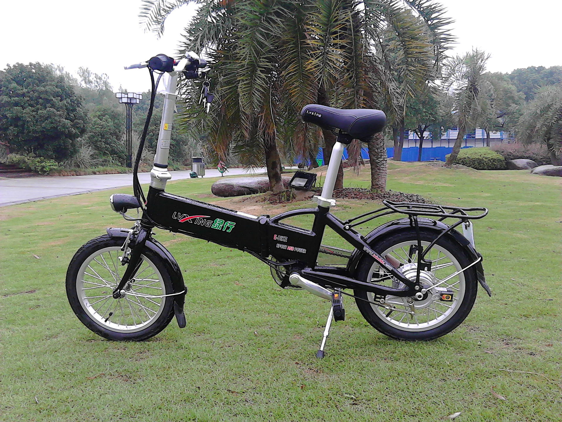 绿行锂电车20寸炫丽简易折叠电动自行车可两用(电动车 自行车)