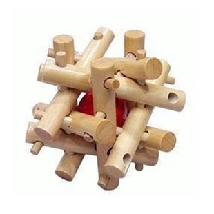 本色十二姐妹 木制积木 拆装玩具 孔明锁 鲁班锁