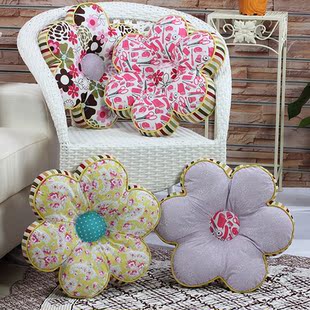4色花型可选 布艺花朵坐垫/抱枕 最长直径42cm 月销千件