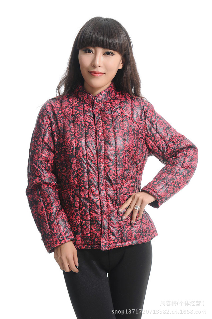 中老年羽绒内胆批发 女装 老年碎花羽绒内胆 保暖内胆 一件代发