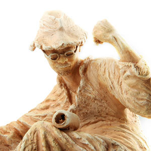 贵州特色工艺品 泥牛黄 家居装饰 瞎子阿炳1