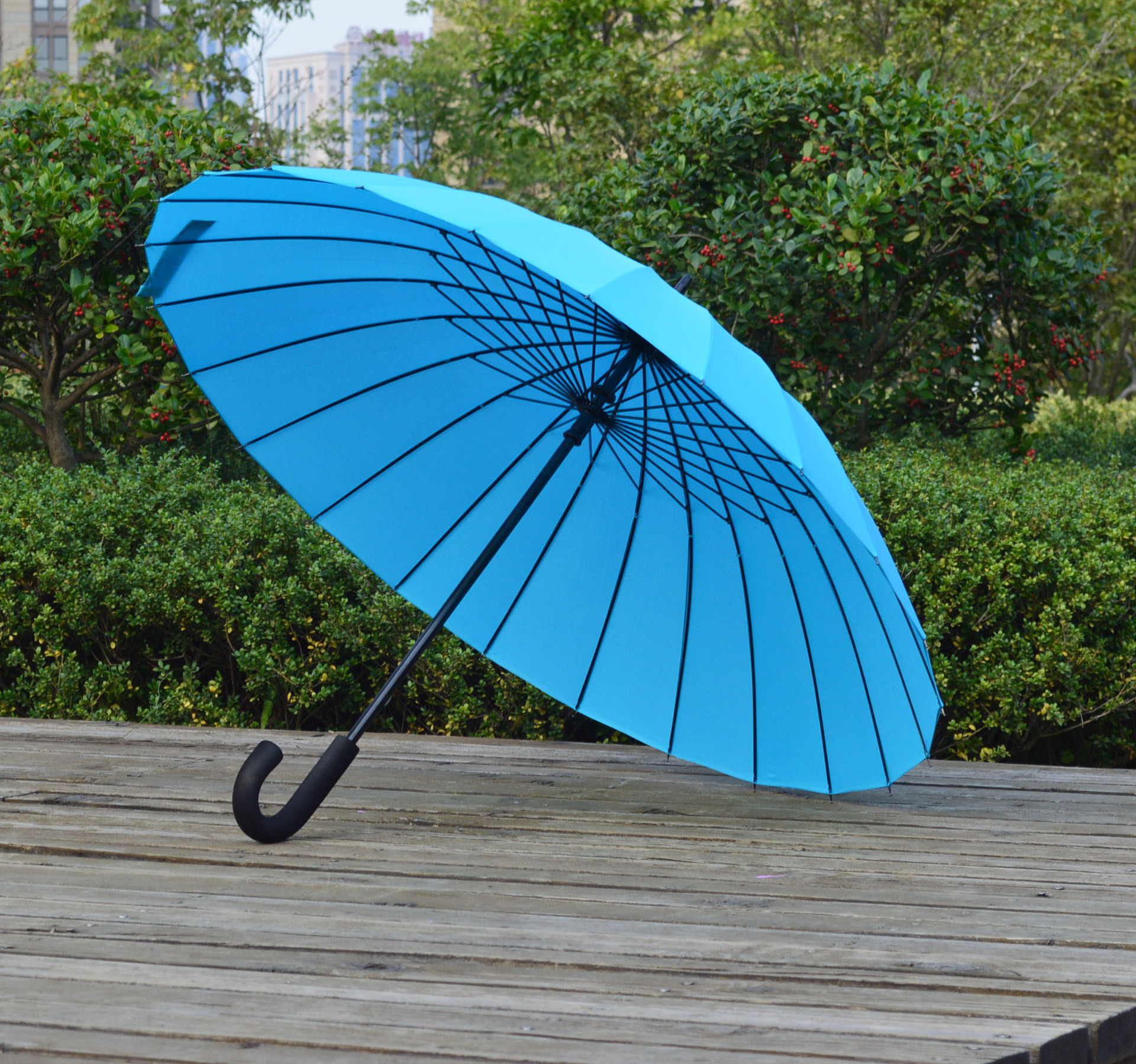 现货大量供应24k遇水开花直杆伞,抗台风雨伞,可以加印logo