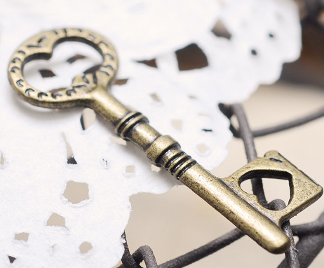 生产zakka风古董小物 拍照道具 diy 饰品配件 大钥匙复古毛衣链