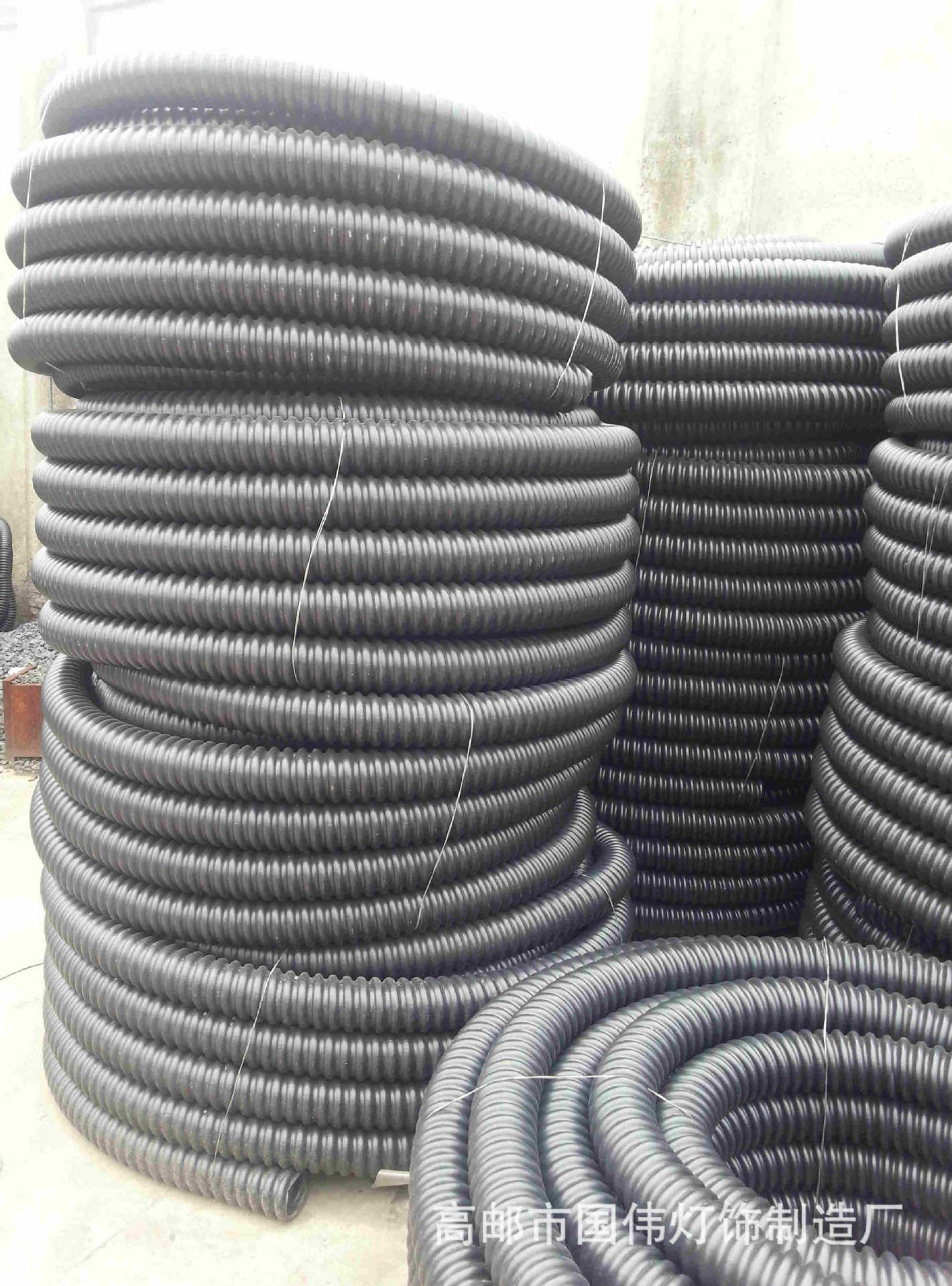 厂家供应波纹管钢丝穿线电缆护套波纹管 塑料双壁pe波纹管