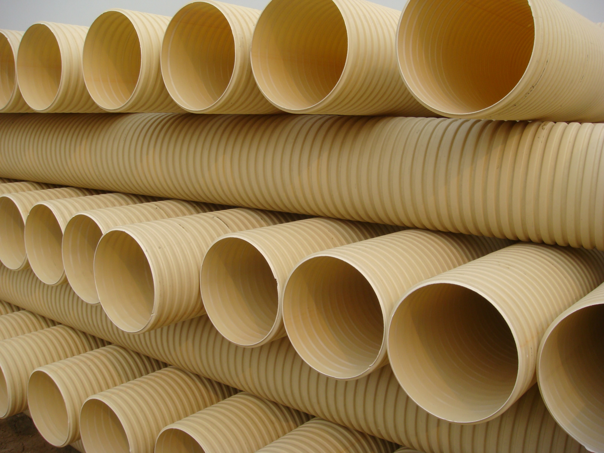 内外光滑使用寿命长予惠牌大口径pvc波纹管厂家规格图片