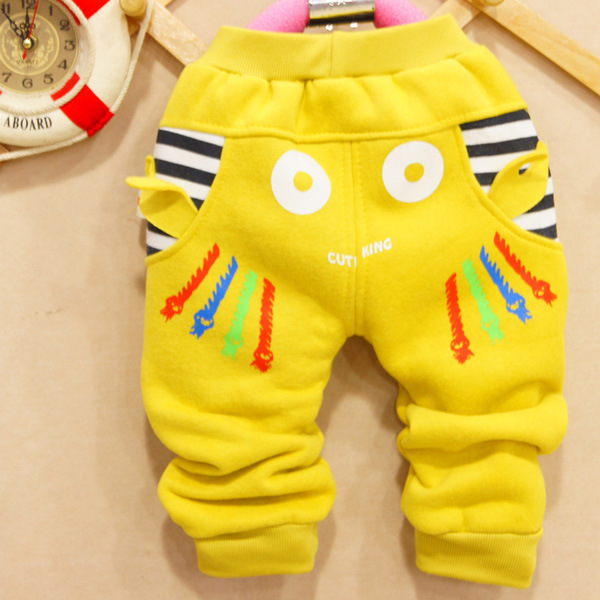 热销外贸童棉裤 新款螃蟹印花儿童棉裤 卡通宝宝保暖加厚棉裤5026