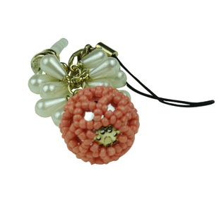 韩国小珍珠串珠苹果防尘塞 玫瑰花葡萄链防尘塞 耳机塞