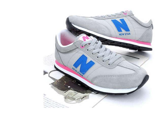 韩国代购韩国正品女鞋舒适轻便时尚拼色n字母鞋休闲运动女