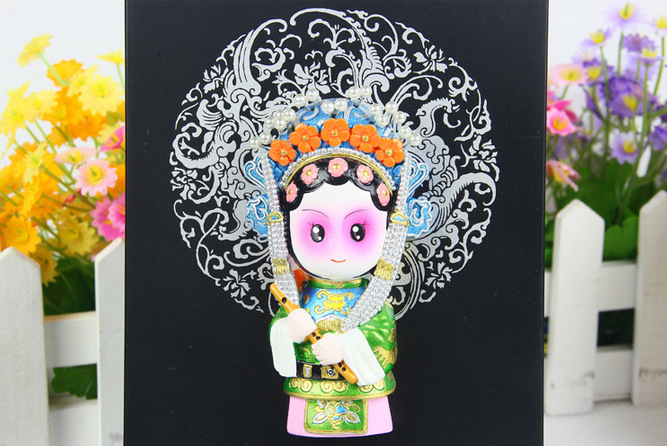 中国风外贸商务礼品戏剧脸谱板卡四大美女羞花杨贵妃扇子混批