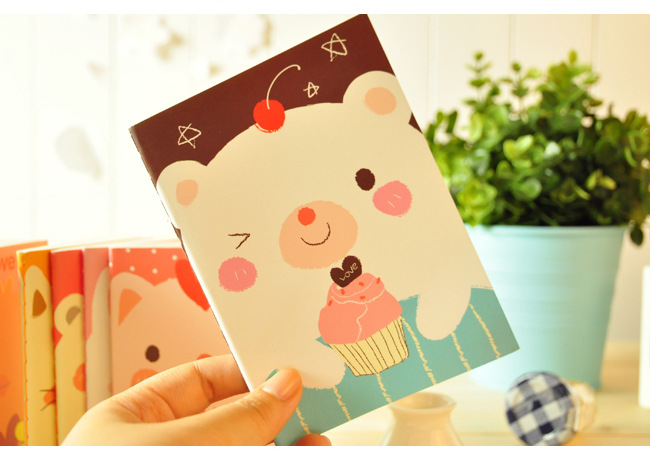 韩国软面抄可爱本子 记事本 a6萌萌动物车线本