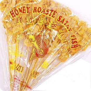 泰国进口 怀旧 泰国沙爹鱼串 如意牌蜂蜜沙爹鱼串 鱼肉串 120克